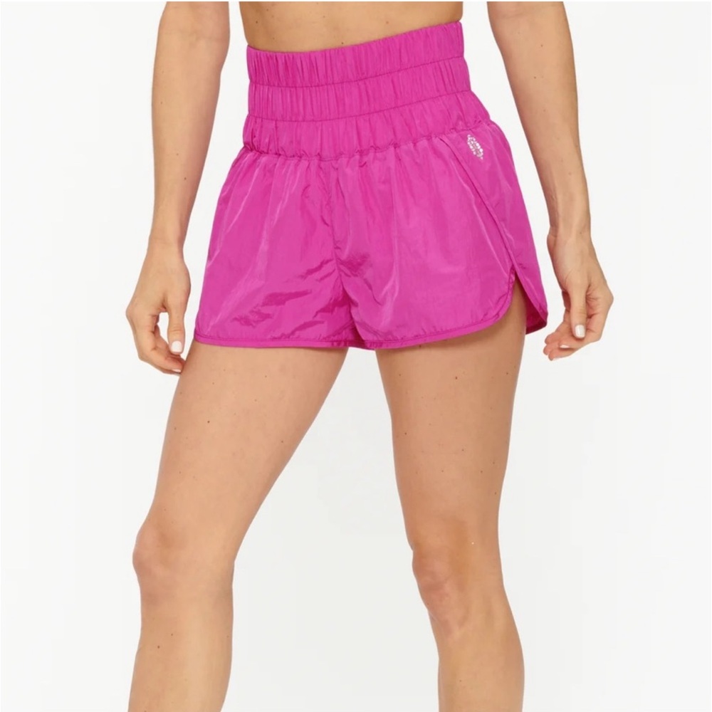 FREE PEOPLE WAY HOME SHORTS NEON MAGENTA
